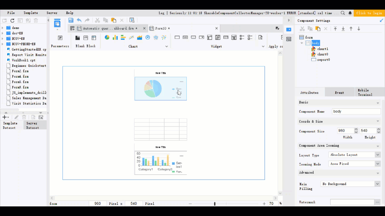 Component Typesetting Alignment-FineReport Help Document