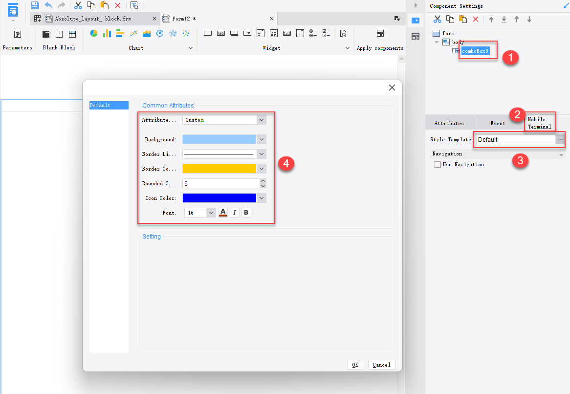 [General] Mobile Terminal Custom Widget Style-FineReport Help Document