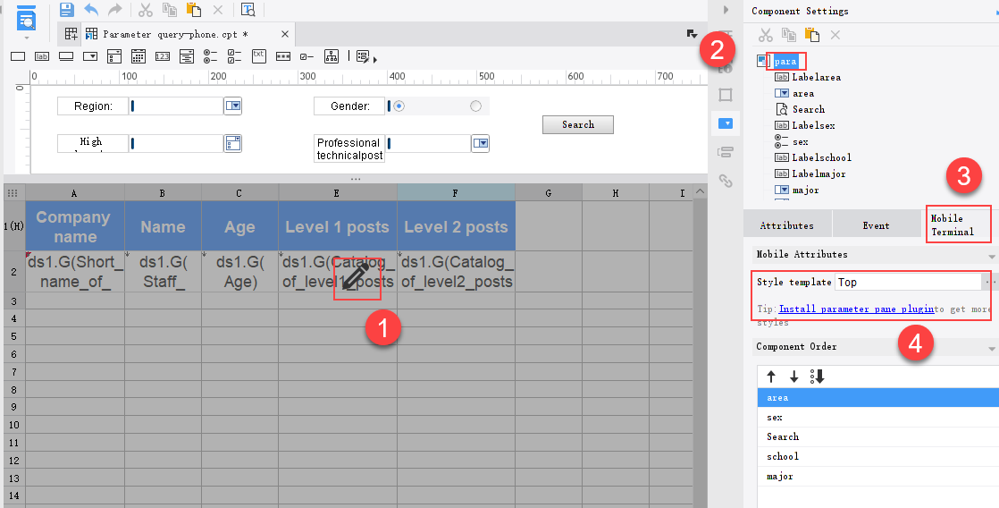 [General] Top Parameter Panel Plugin-FineReport Help Document