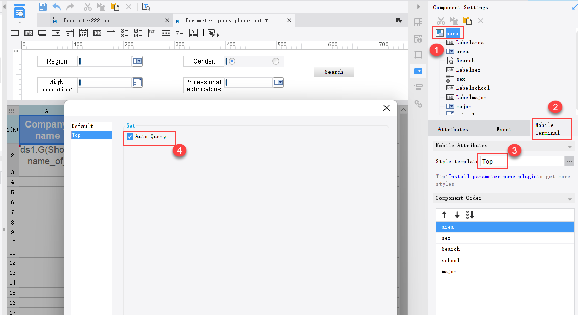 [General] Top Parameter Panel Plugin-FineReport Help Document
