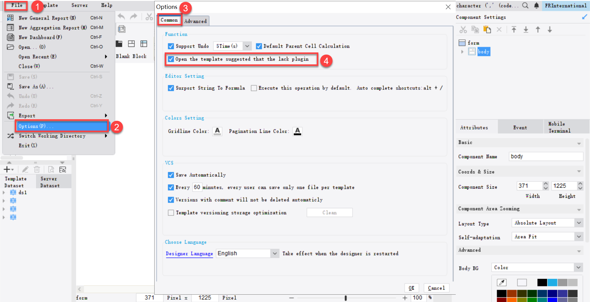 Template Missing Plugin Prompt-FineReport Help Document