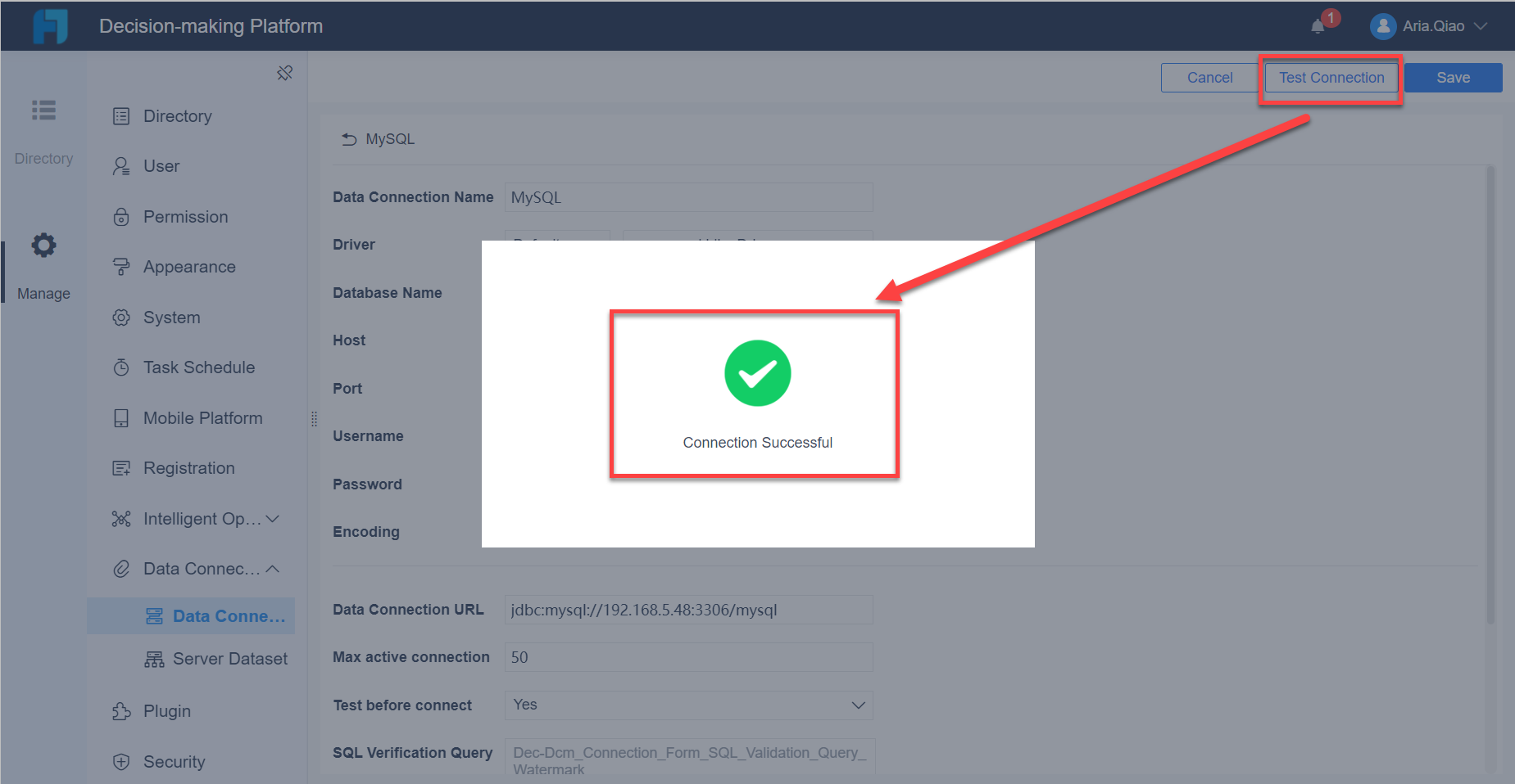 Data Connection to MySQL-FineReport Help Document