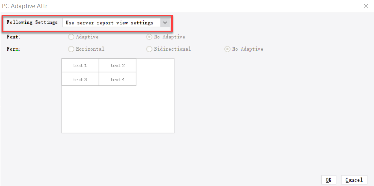 Template Adaptive Attributes-FineReport Help Document