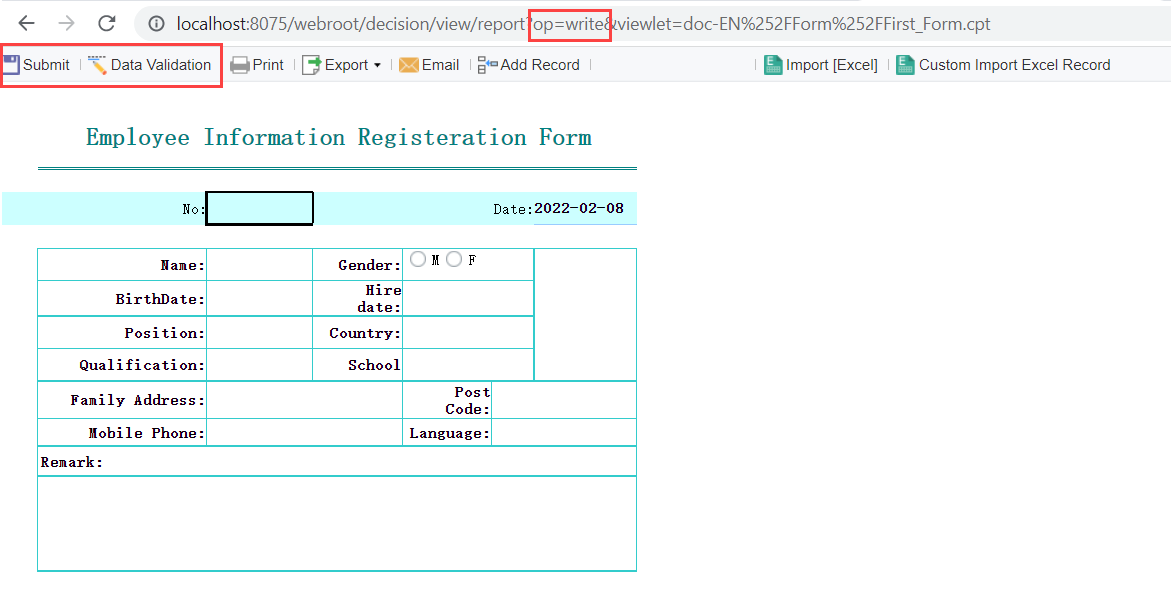 Data Entry Preview (op=write)-FineReport Help Document