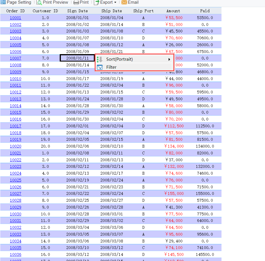 Data Analysis Preview(op=view)-FineReport Help Document