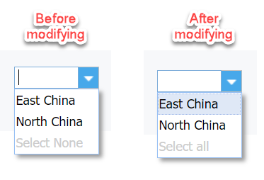 API Only for Drop-down Box Widget-FineReport Help Document