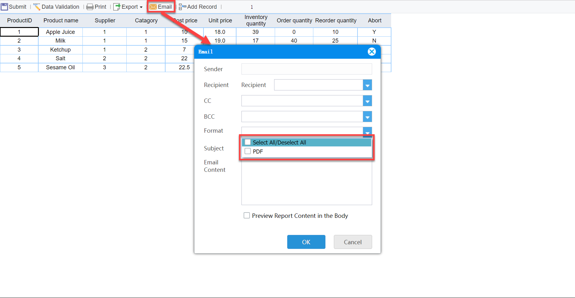 API Only for Email Button-FineReport Help Document