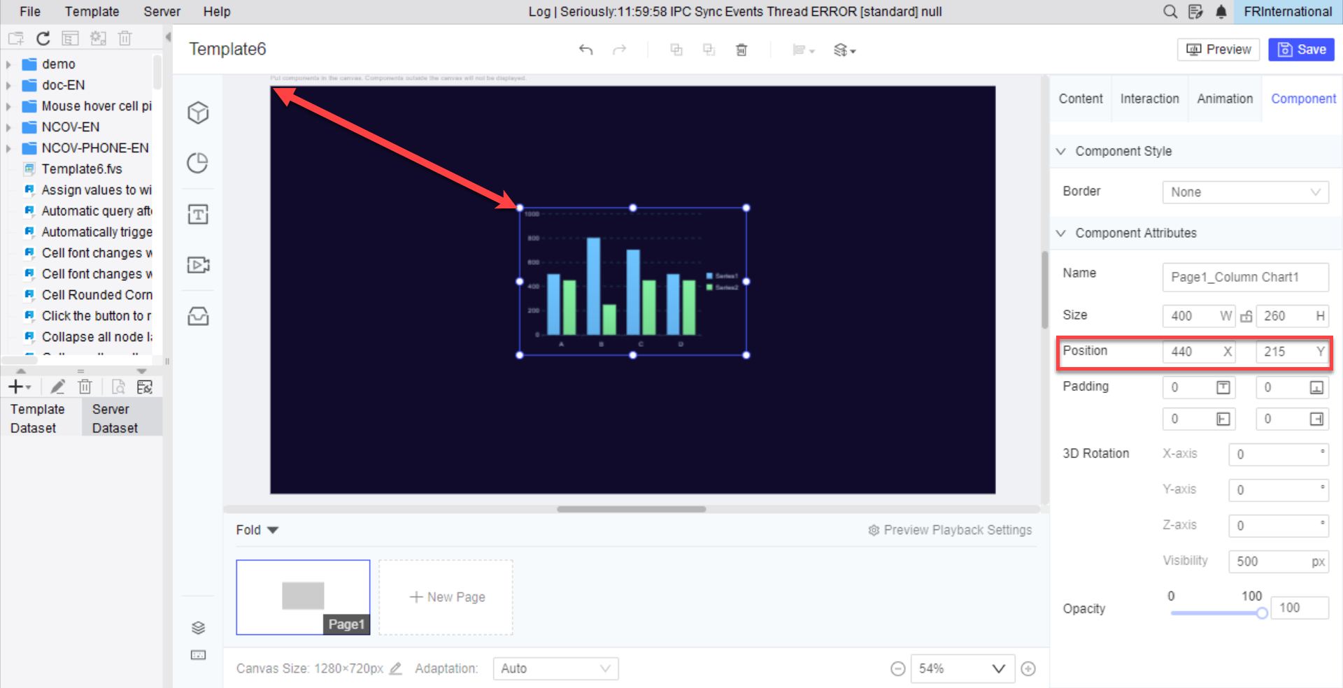 FVS Component Basic Attributes-FineReport Help Document