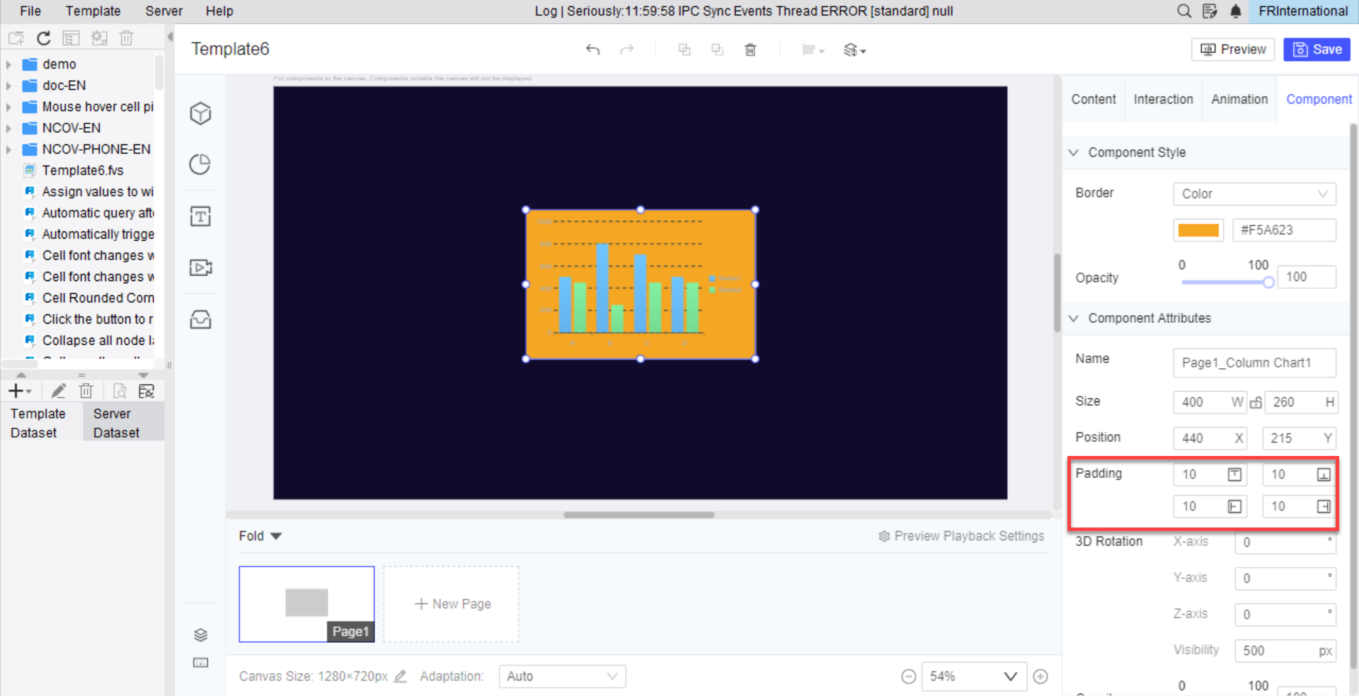 FVS Component Basic Attributes-FineReport Help Document