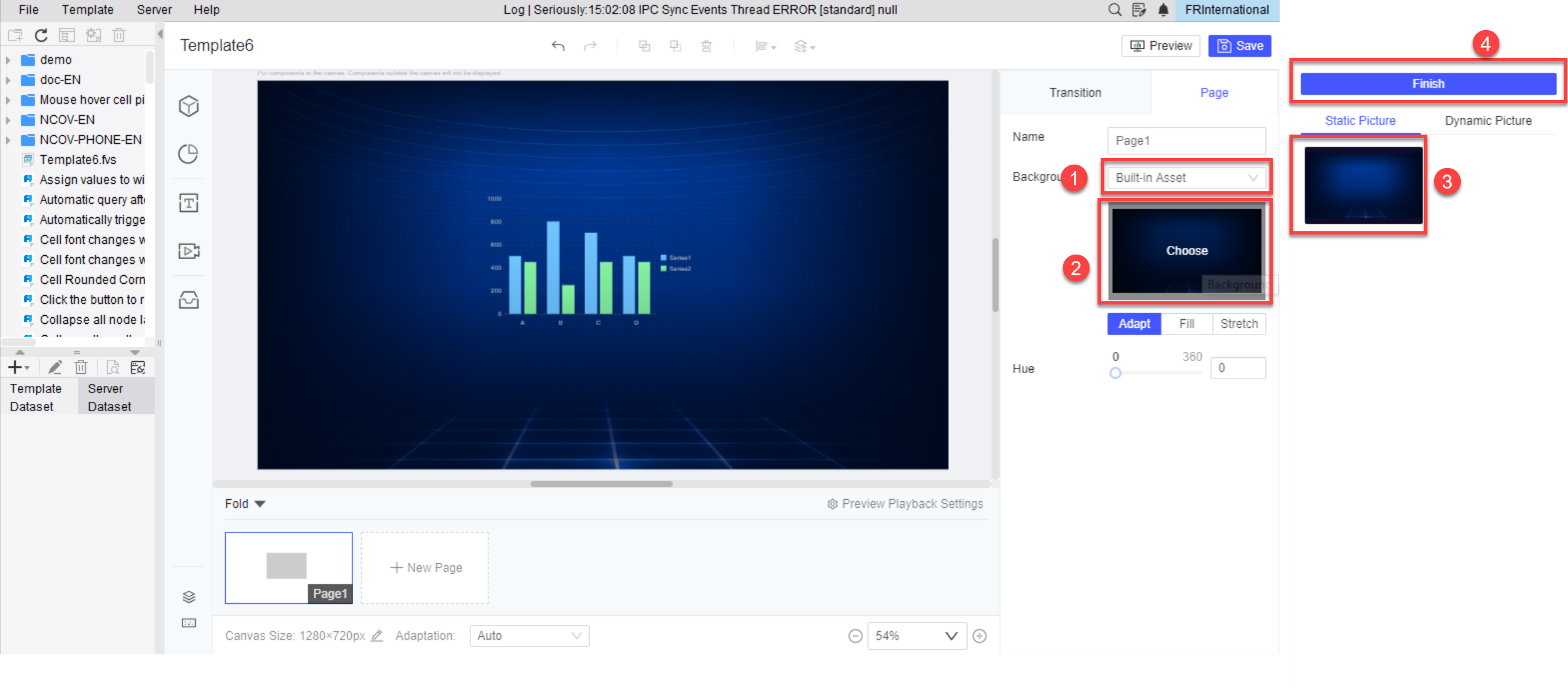 FVS Page Background & Component Background-FineReport Help Document