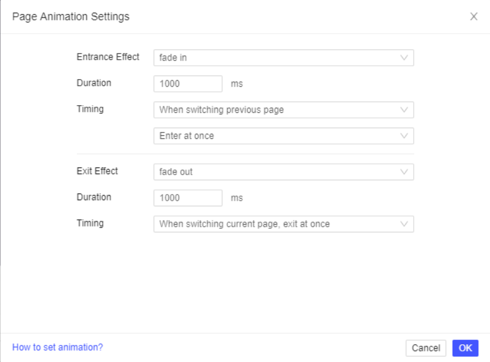 FVS Component Frame Animation Attributes-FineReport Help Document