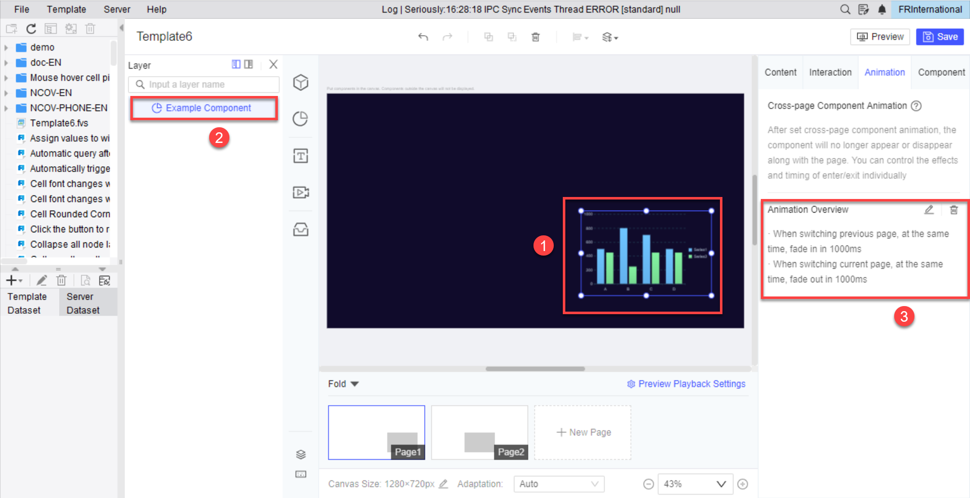 FVS Component Frame Animation Attributes-FineReport Help Document