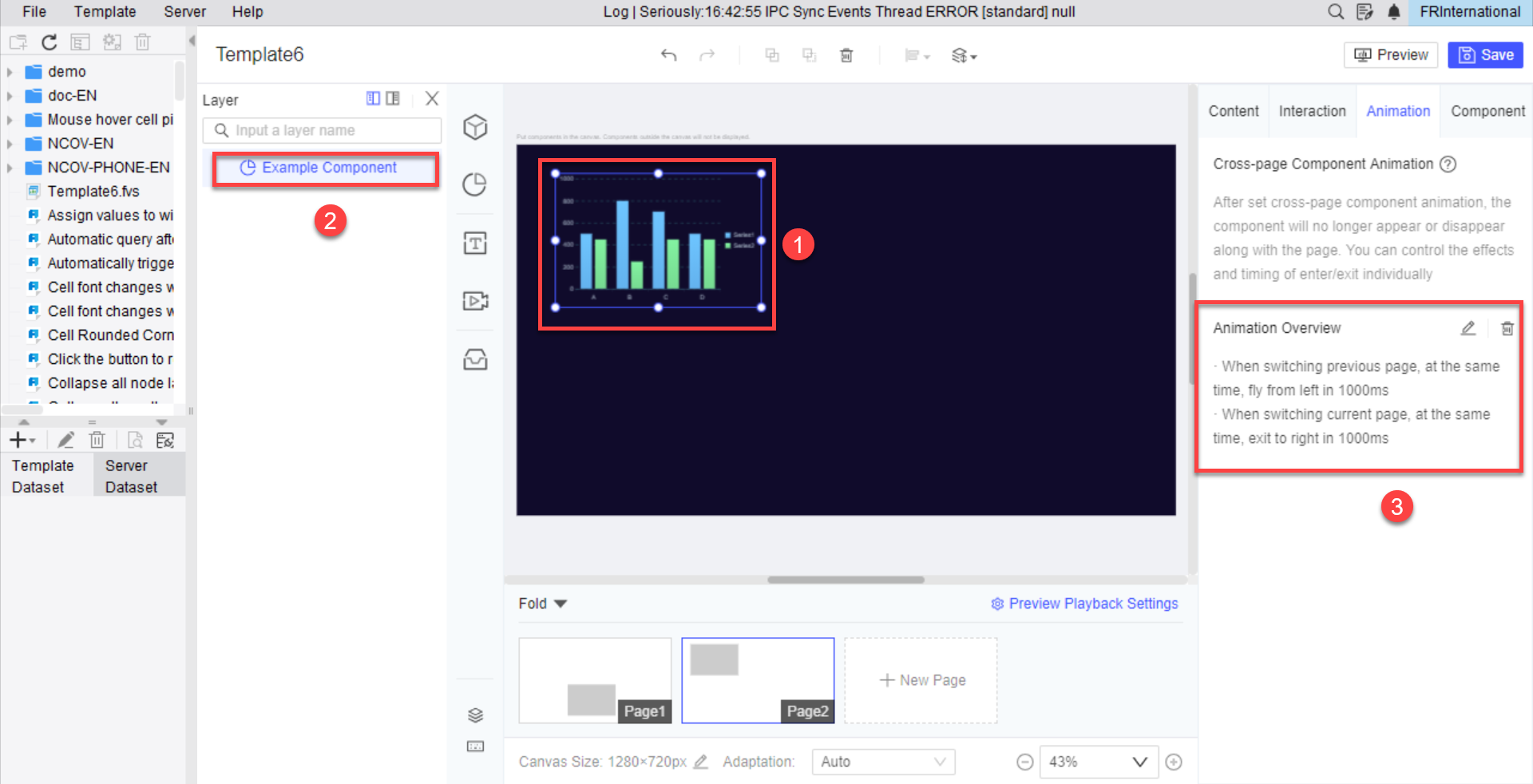 FVS Component Frame Animation Attributes-FineReport Help Document