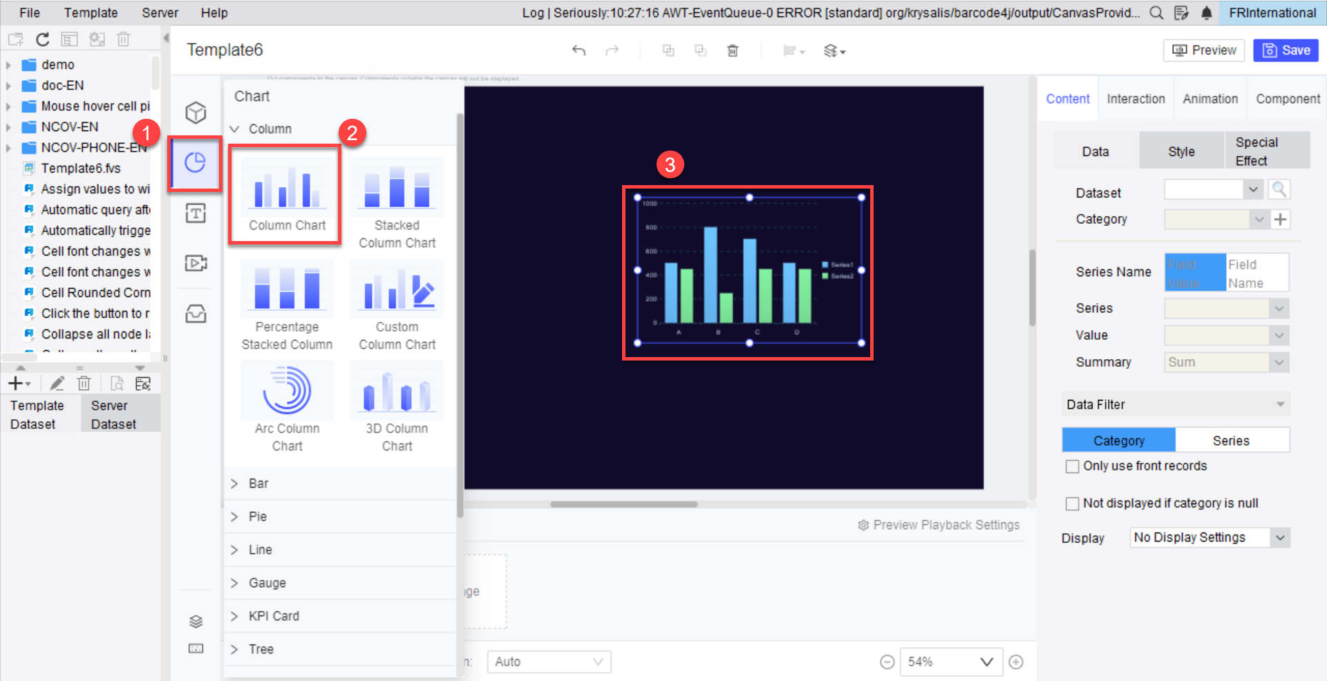 FVS Chart Component-FineReport Help Document