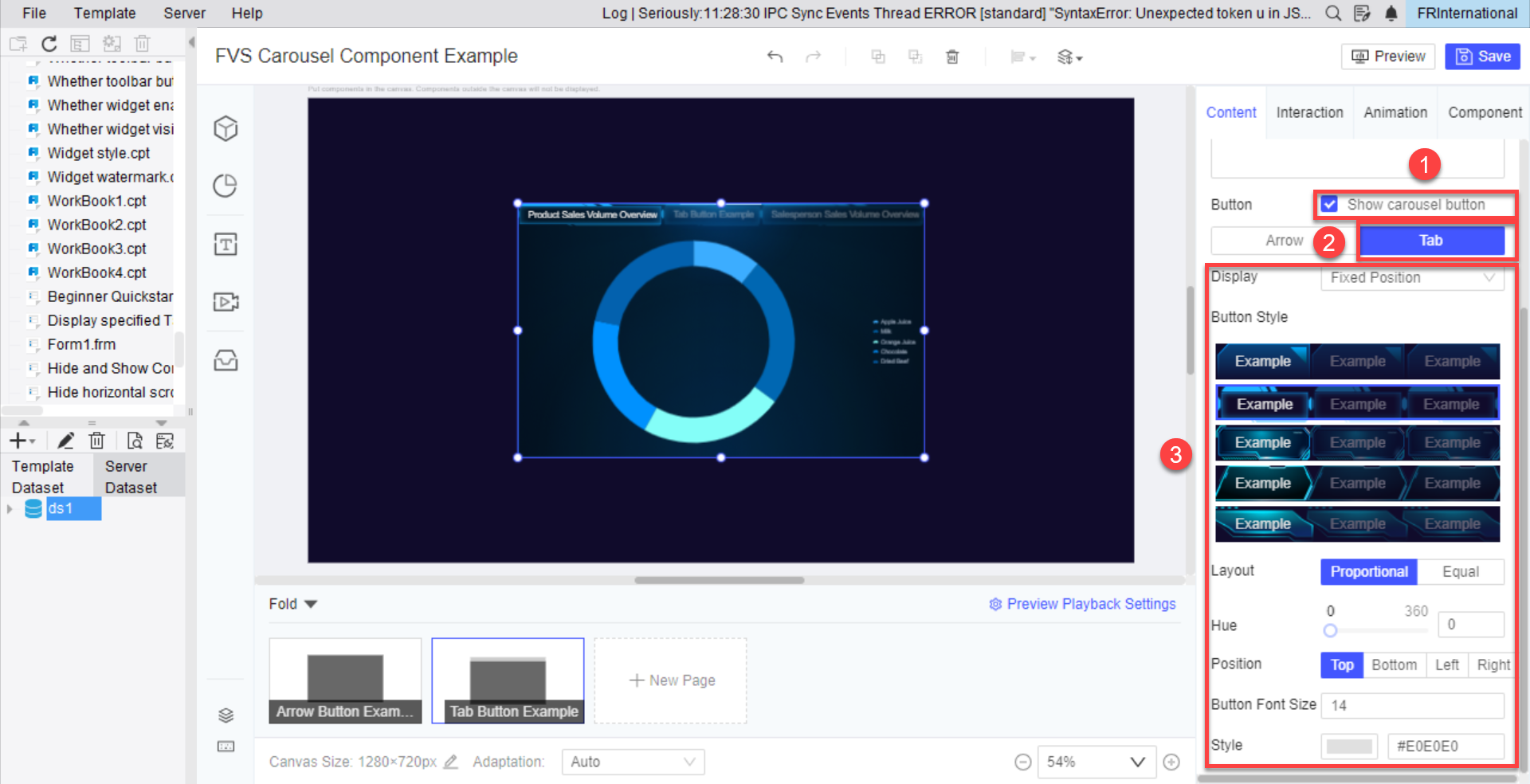 FVS Carousel Component-FineReport Help Document