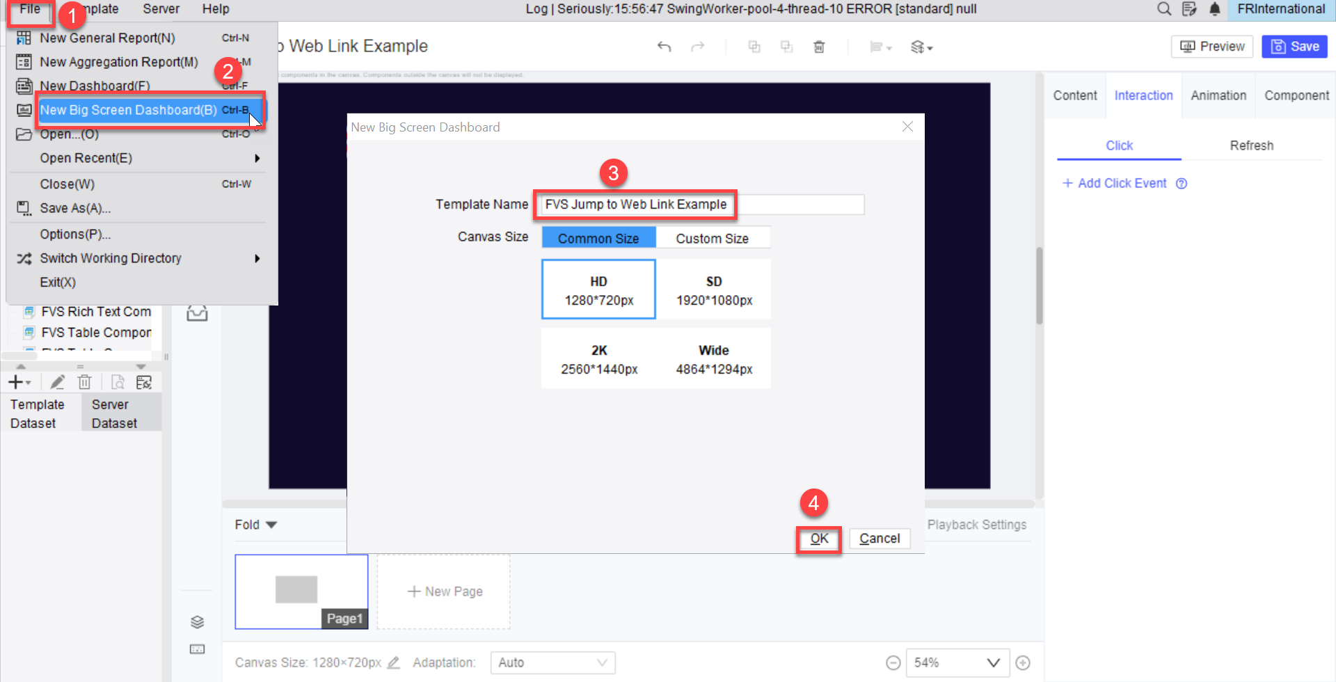 FVS Click to Jump to the Web Link-FineReport Help Document