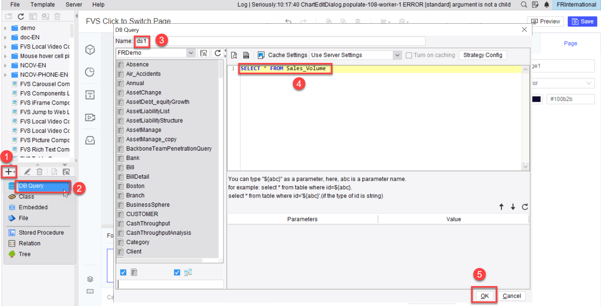 FVS Click to Switch Page-FineReport Help Document