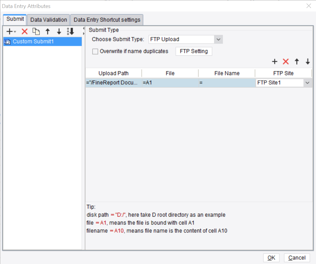 Upload and Download Files Plugin-FineReport Help Document