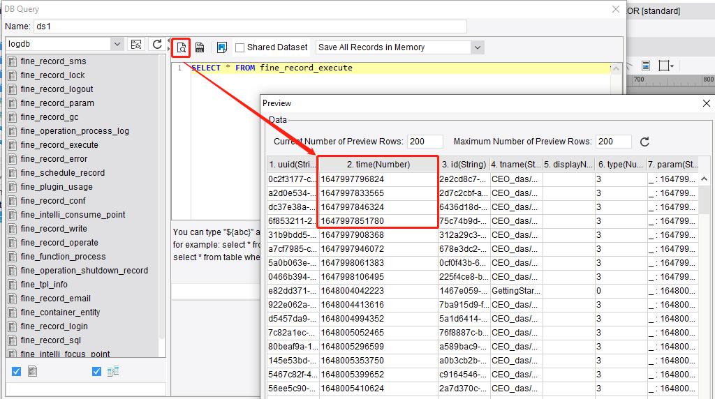 Timing Extraction of LogDB Database-FineReport Help Document