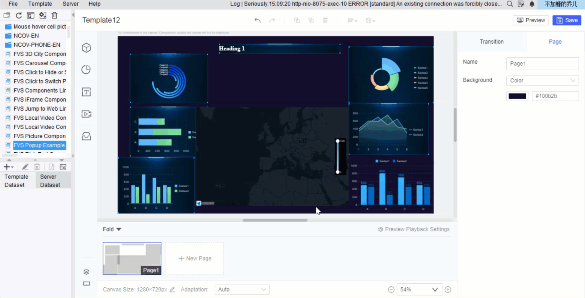 FVS Dashboard Edit Mode Introduction-FineReport Help Document