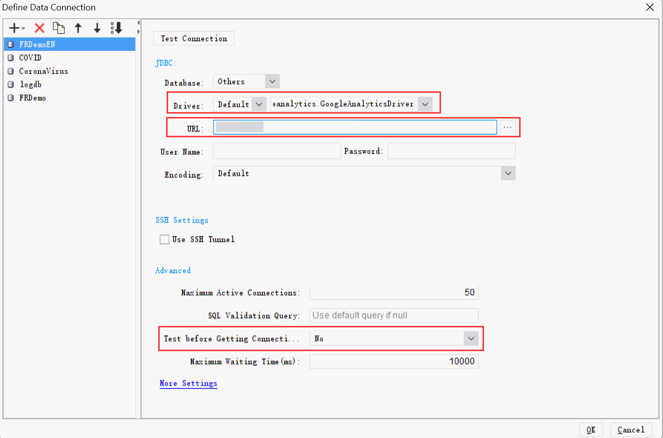 Data Connection to Google Analytics-FineReport Help Document