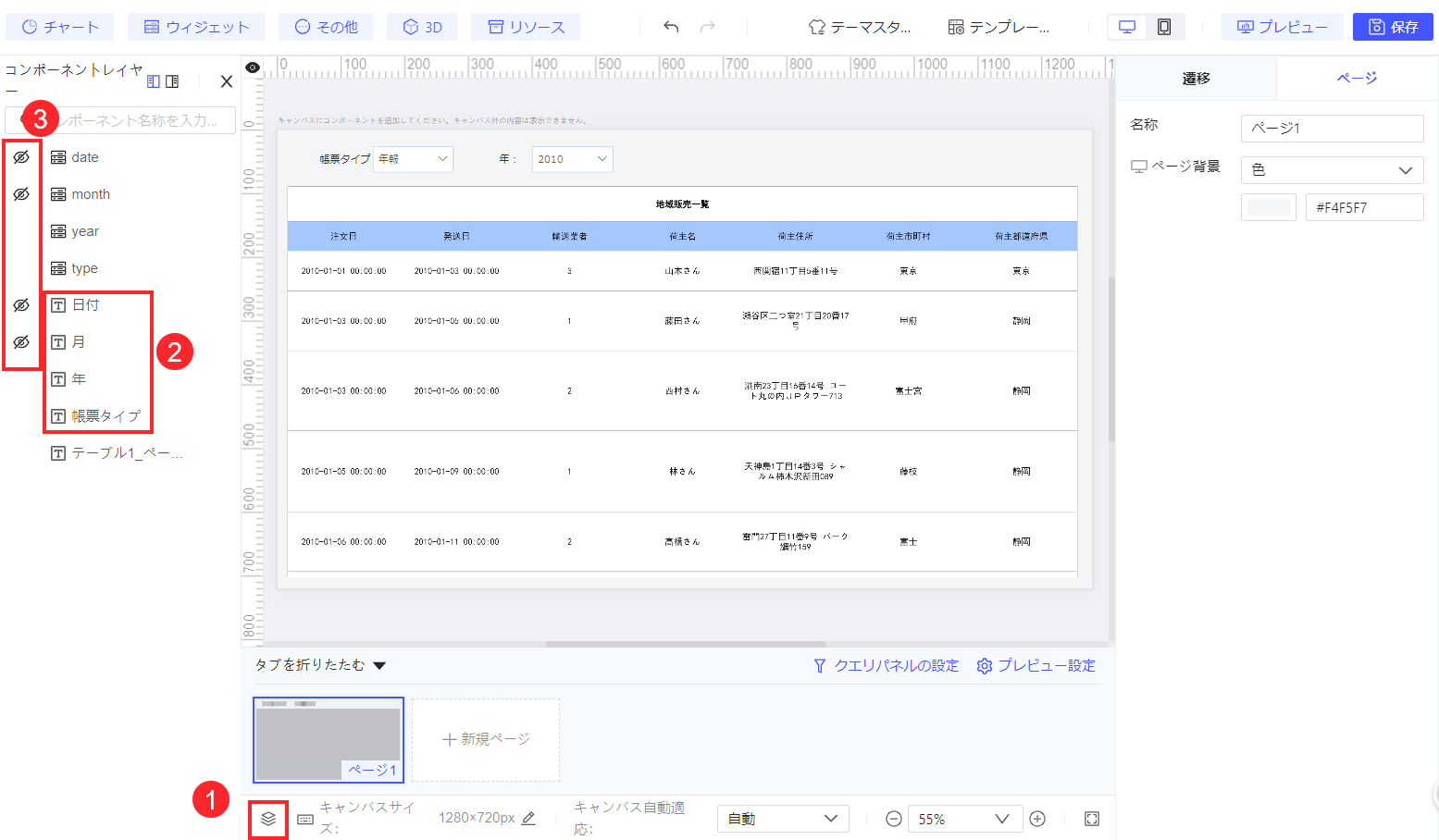 FineVisで条件によるウィジェット表示の実現- FineReport Help Document