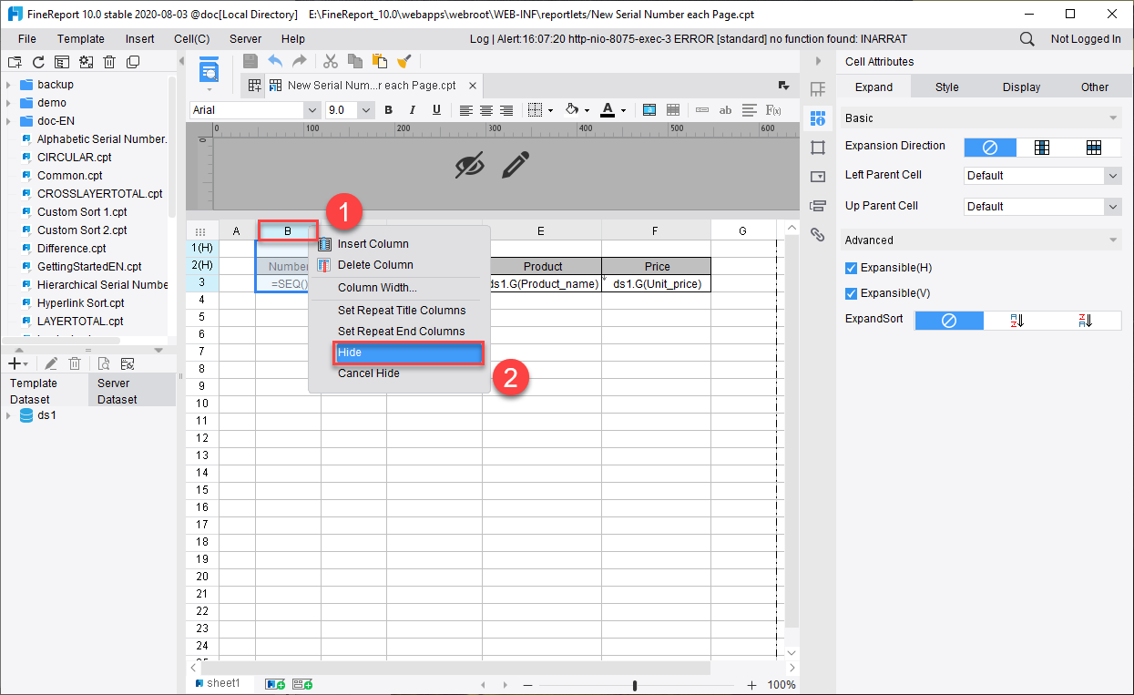 番号- FineReport Help Document