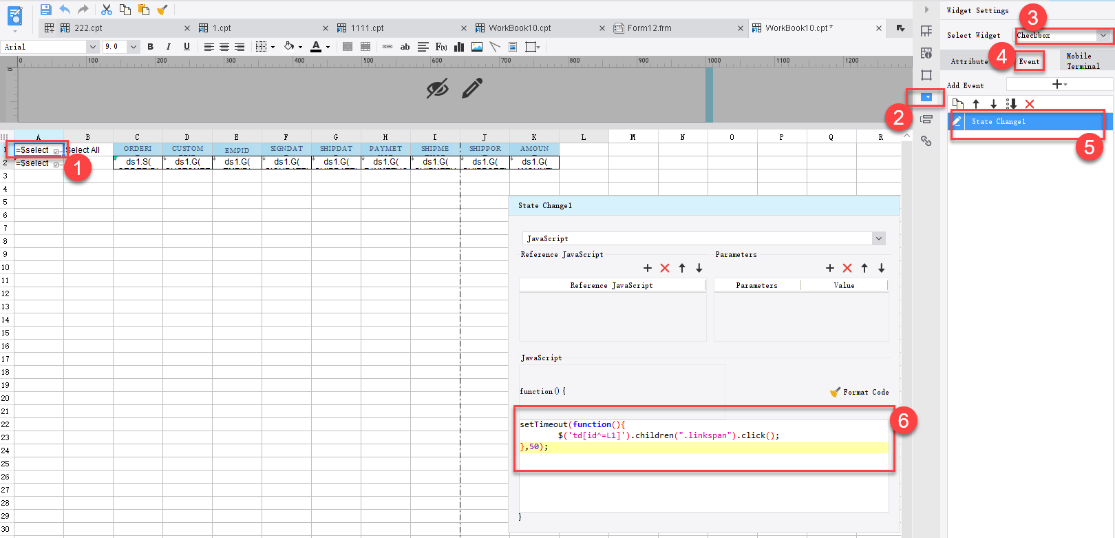 JS 書き込みのすべてのページの行を全選択- FineReport Help Document
